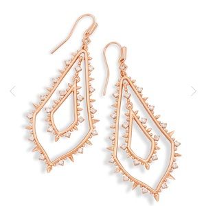 Like new! Kendra Scott Alice earrings in rose gold